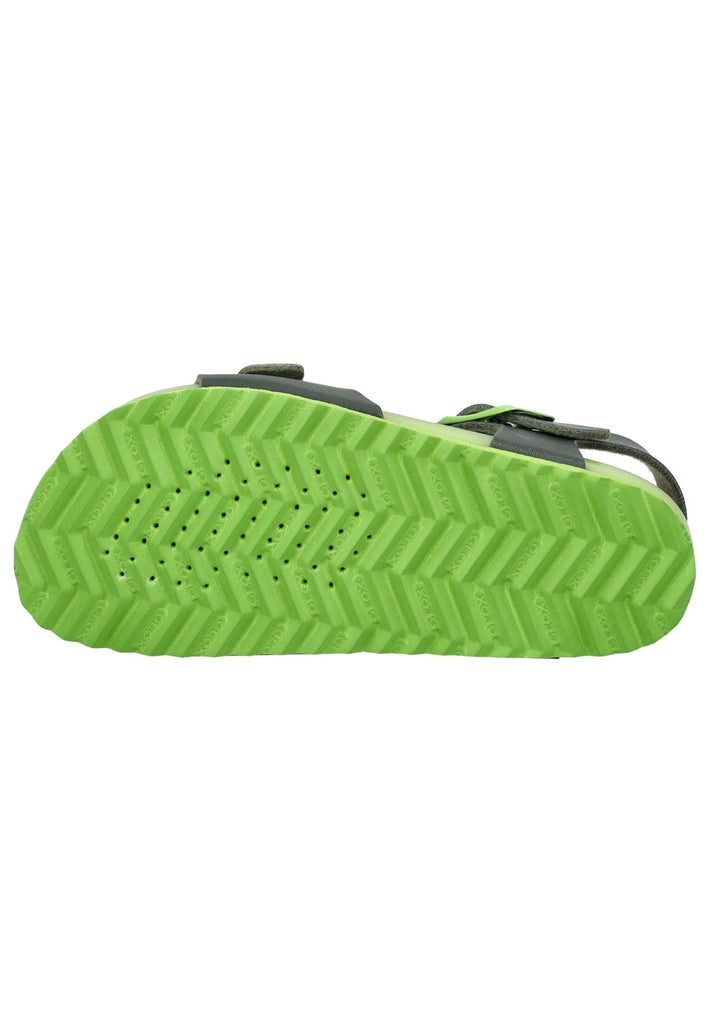Geox Sandalen Lederimitat Grün/Gelb
