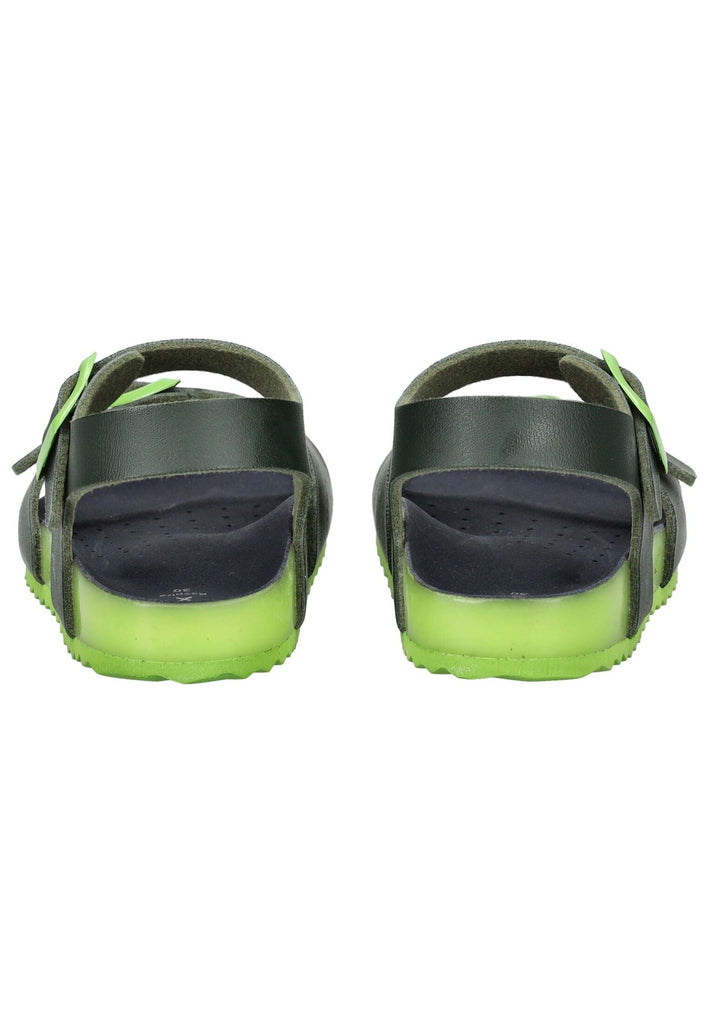Geox Sandalen Lederimitat Grün/Gelb