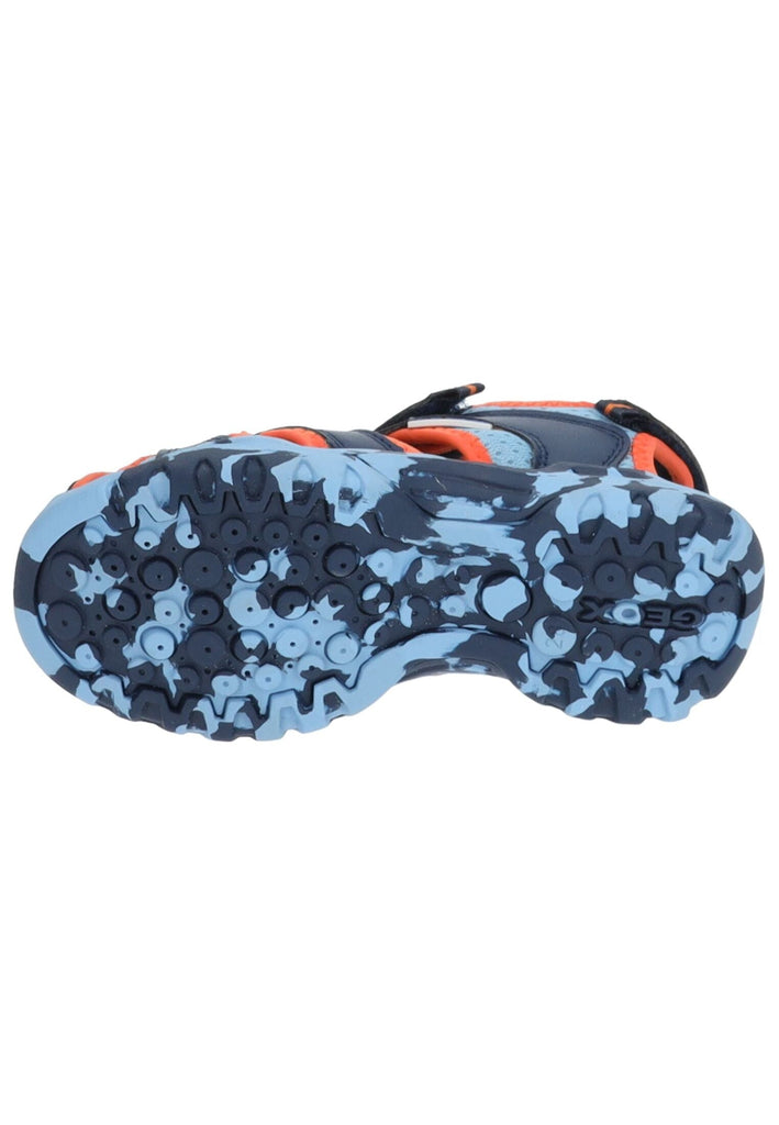 Geox Sandalen Lederimitat/Mesh Blau/Orange