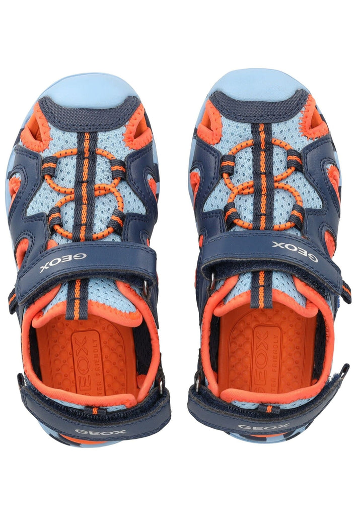 Geox Sandalen Lederimitat/Mesh Blau/Orange