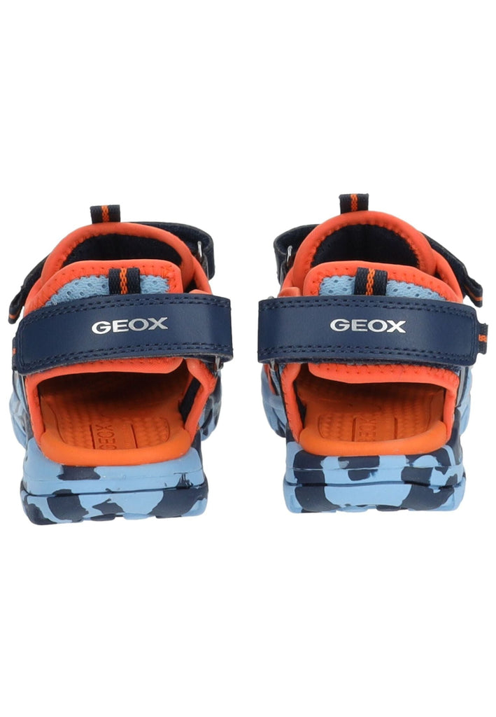 Geox Sandalen Lederimitat/Mesh Blau/Orange