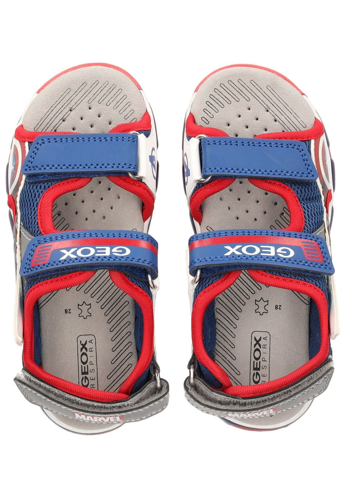 Geox Sandalen Lederimitat/Mesh Blau/Rot