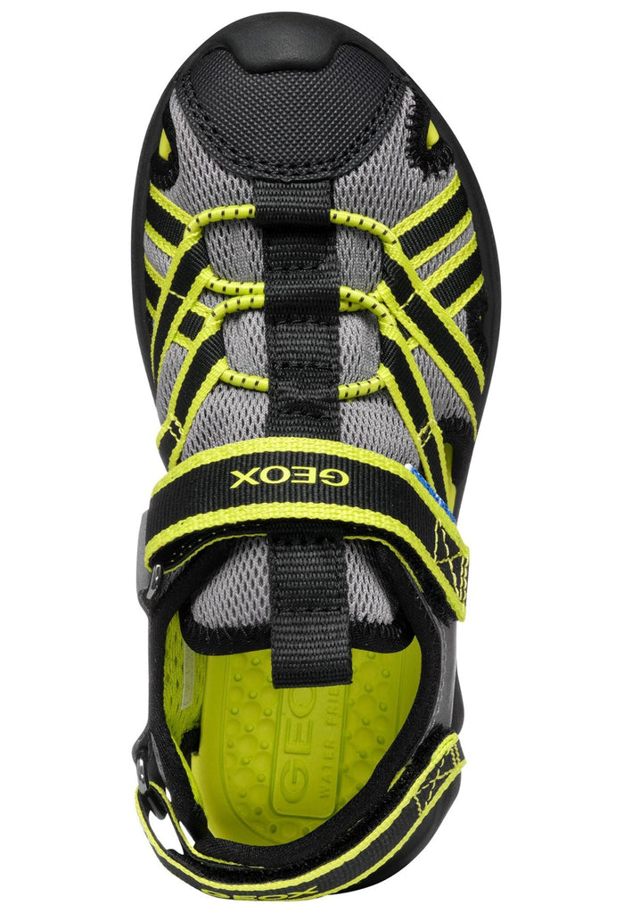 Geox Sandalen Lederimitat/Mesh Grau/Gelb