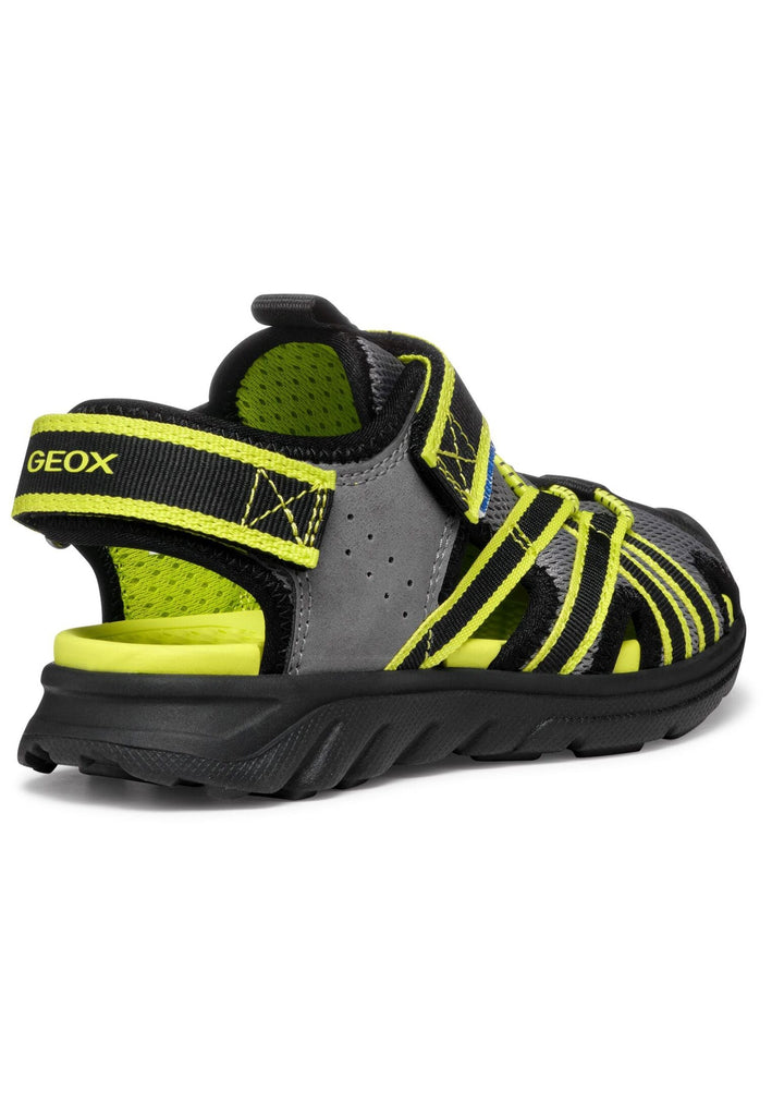 Geox Sandalen Lederimitat/Mesh Grau/Gelb