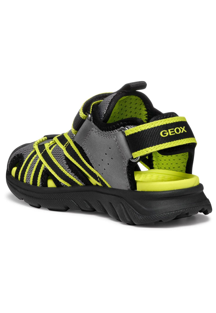 Geox Sandalen Lederimitat/Mesh Grau/Gelb