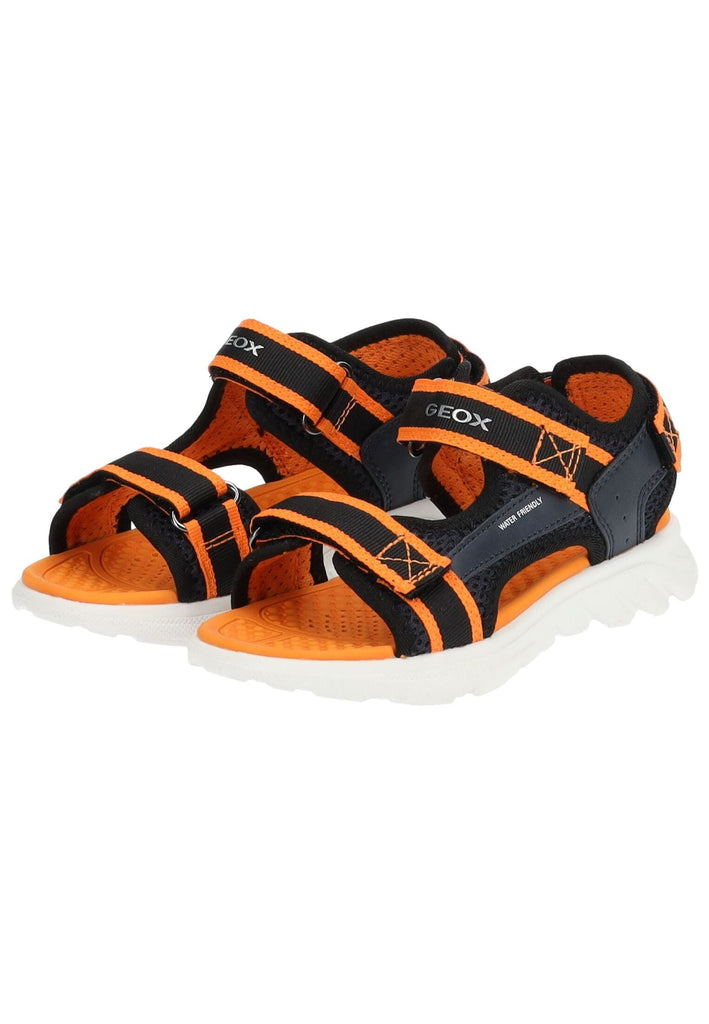 Geox Sandalen Lederimitat/Mesh Navy/Orange