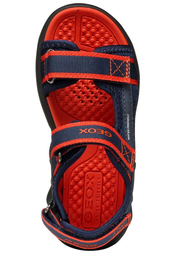 Geox Sandalen Lederimitat/Mesh Navy/Rot
