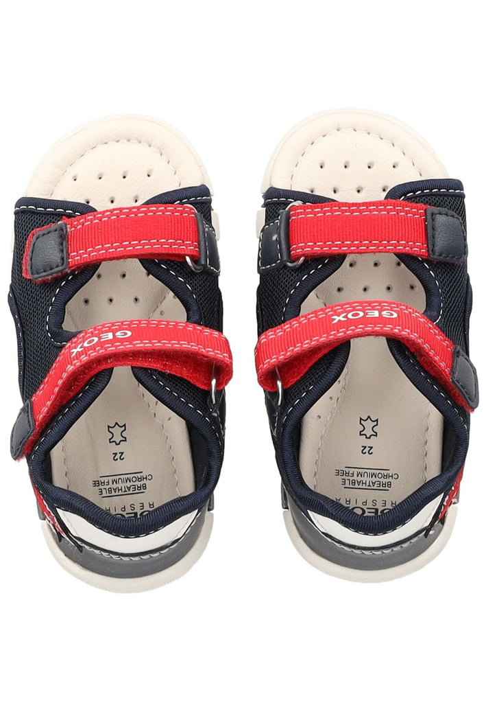 Geox Sandalen Lederimitat/Mesh Navy/Rot