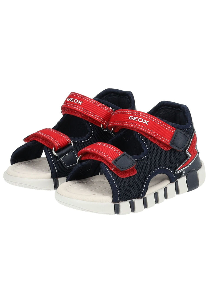 Geox Sandalen Lederimitat/Mesh Navy/Rot