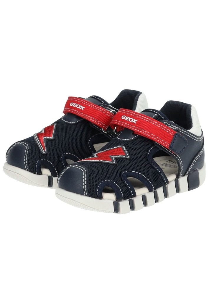 Geox Sandalen Lederimitat/Mesh Navy/Rot