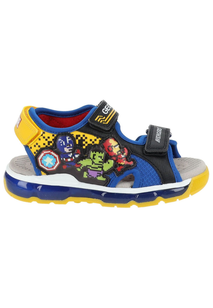 Geox Sandalen Lederimitat/Mesh Schwarz/Blau