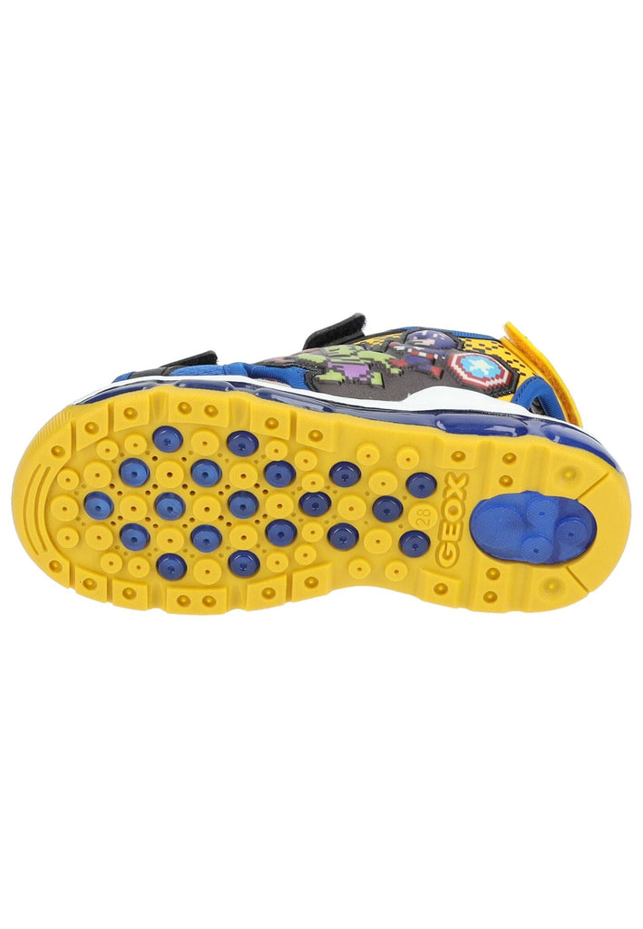 Geox Sandalen Lederimitat/Mesh Schwarz/Blau