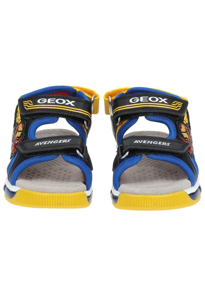 Geox Sandalen Lederimitat/Mesh Schwarz/Blau