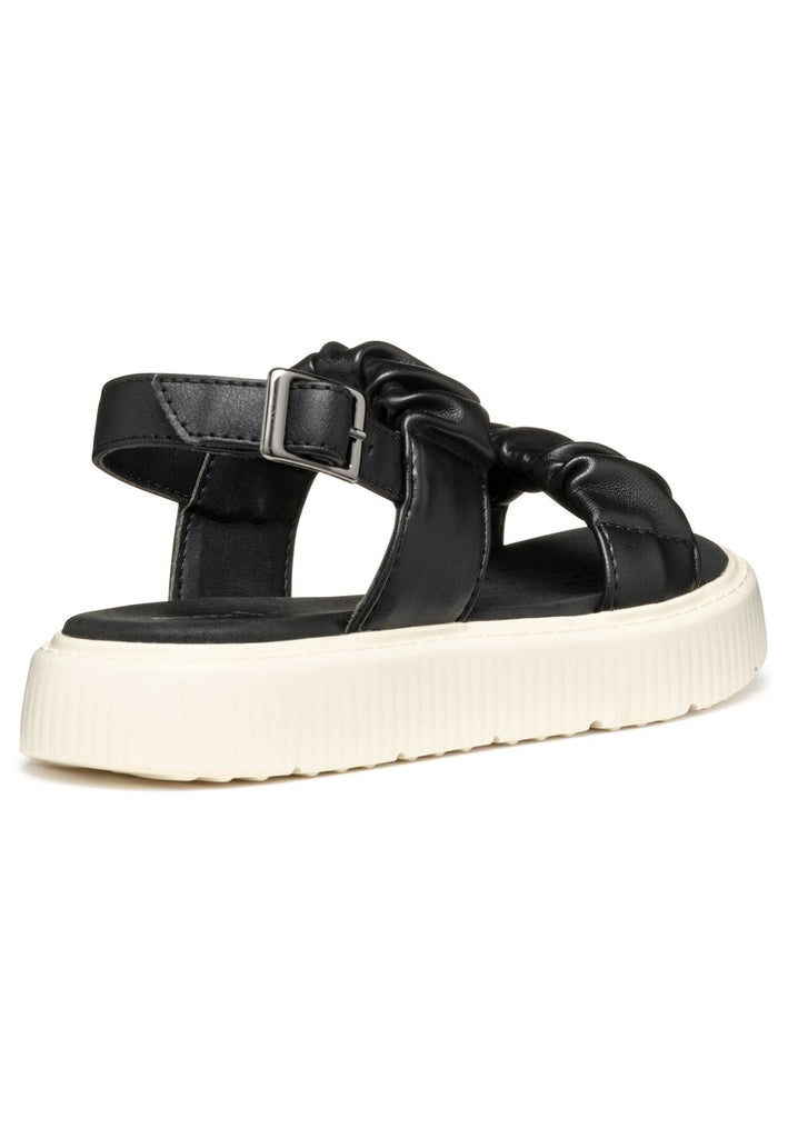 Geox Sandalen Lederimitat Schwarz/Weiß