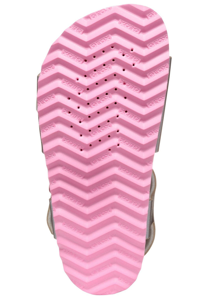 Geox Sandalen Lederimitat Silber/Rosa