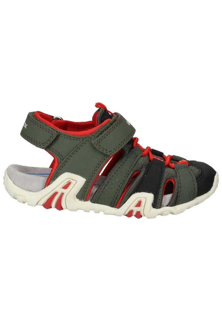 Geox Sandalen Lederimitat/Textil Dunkelgrün