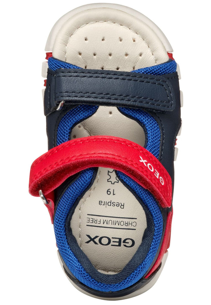 Geox Sandalen Lederimitat/Textil Navy/Rot