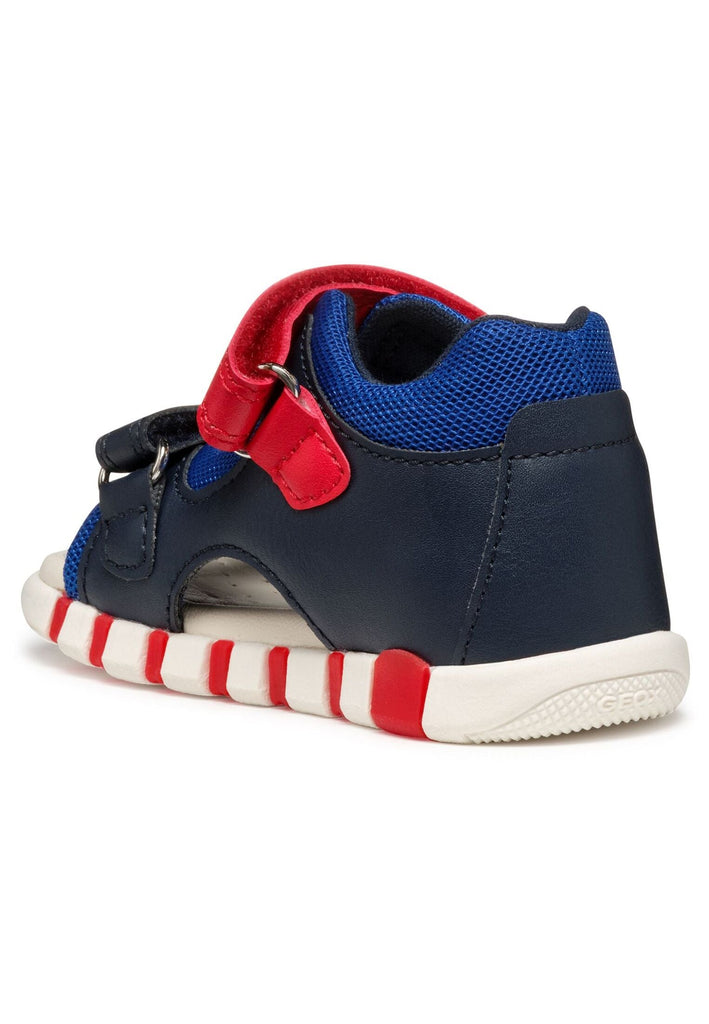 Geox Sandalen Lederimitat/Textil Navy/Rot