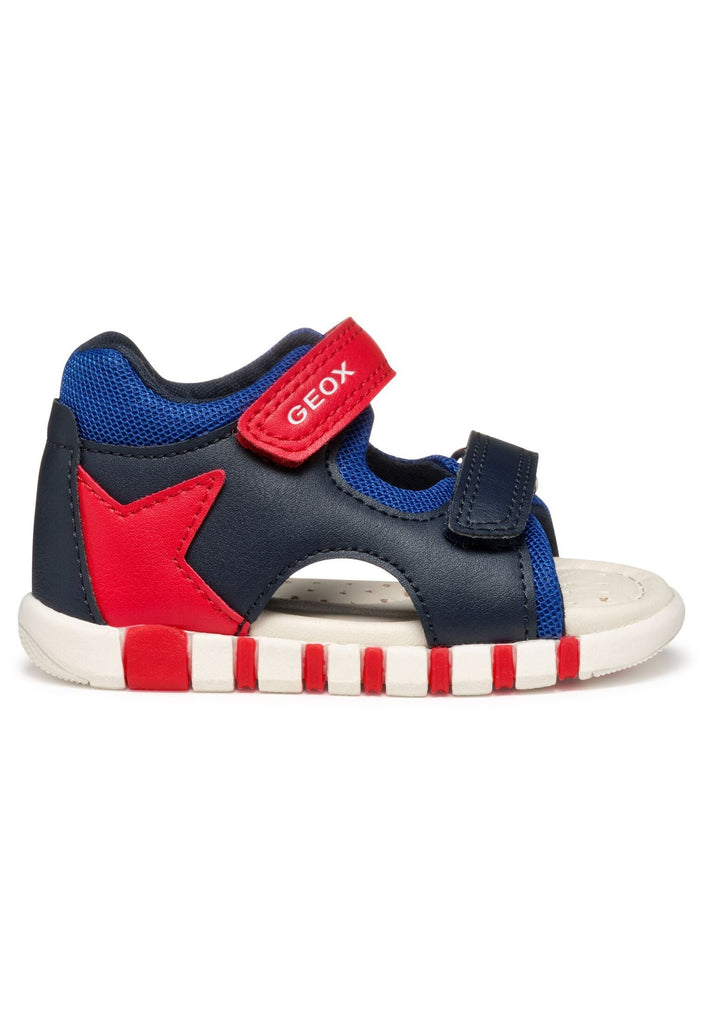 Geox Sandalen Lederimitat/Textil Navy/Rot