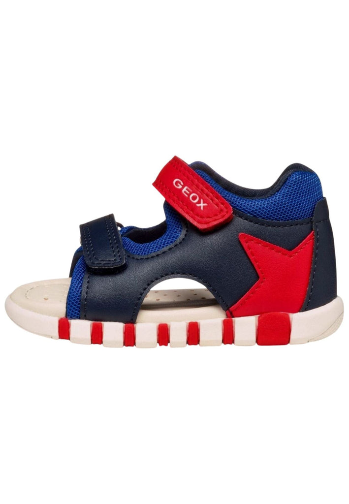 Geox Sandalen Lederimitat/Textil Navy/Rot
