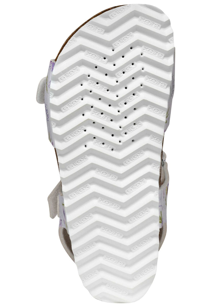 Geox Sandalen Lederimitat Weiß/Lila