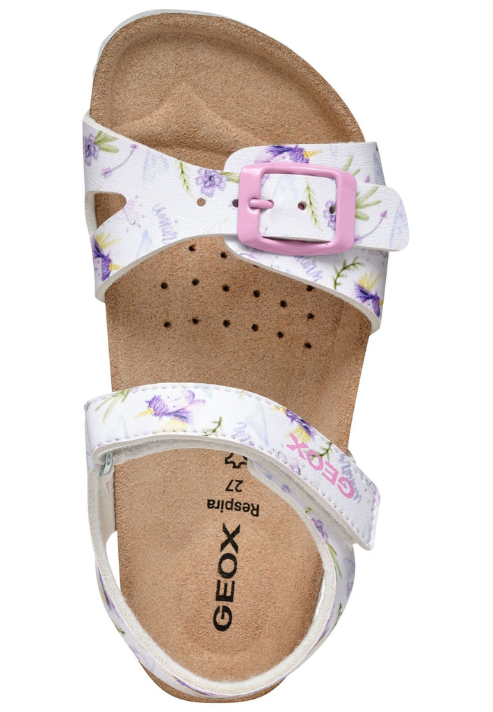 Geox Sandalen Lederimitat Weiß/Lila