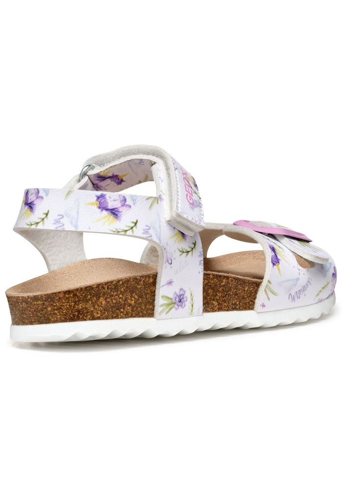 Geox Sandalen Lederimitat Weiß/Lila