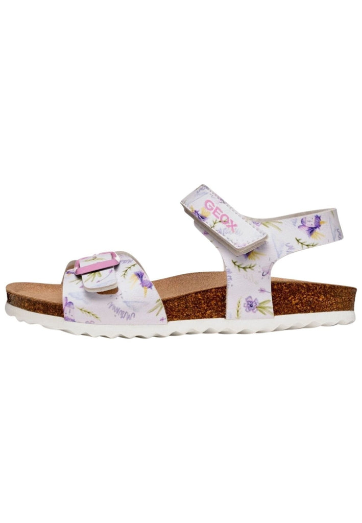 Geox Sandalen Lederimitat Weiß/Lila