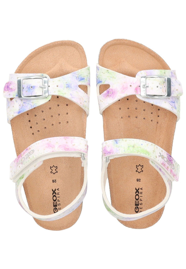 Geox Sandalen Lederimitat Weiß/Pink