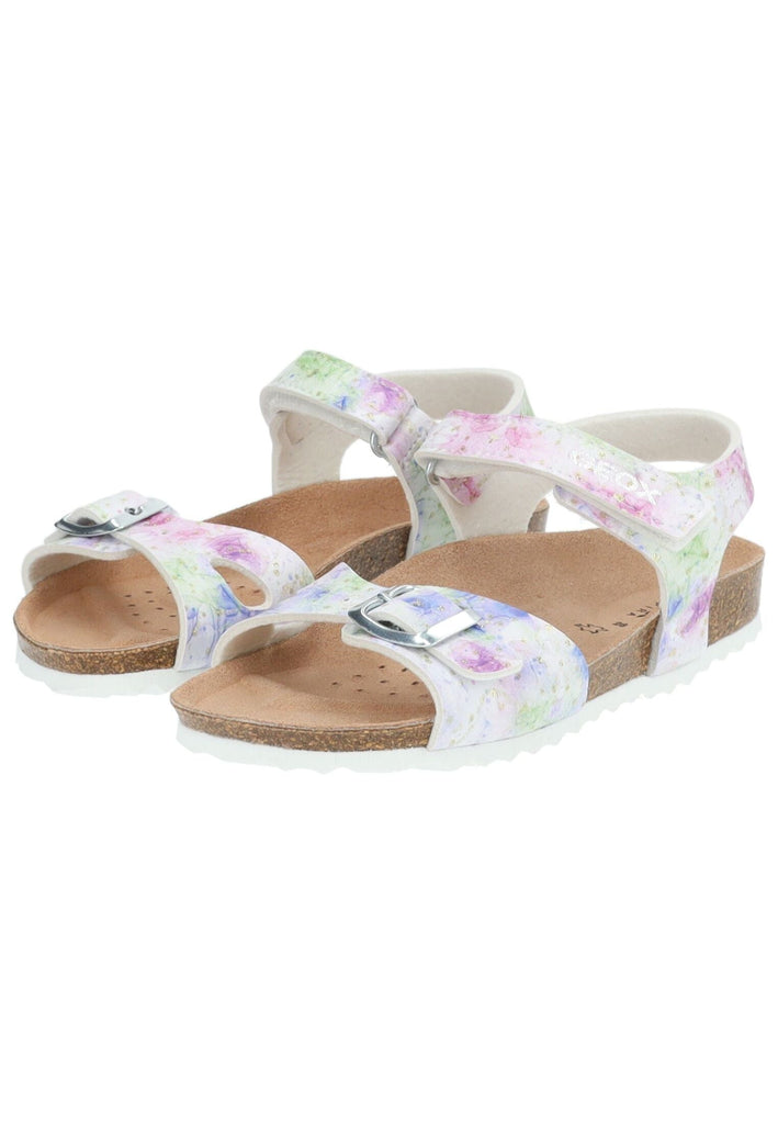 Geox Sandalen Lederimitat Weiß/Pink