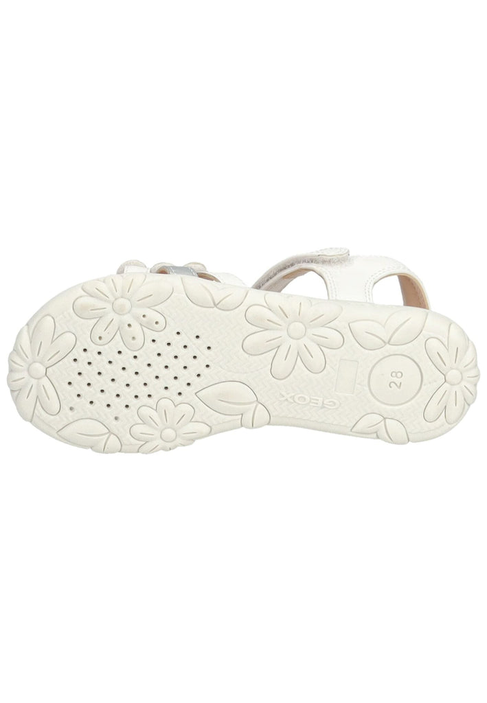 Geox Sandalen Lederimitat Weiß/Silber