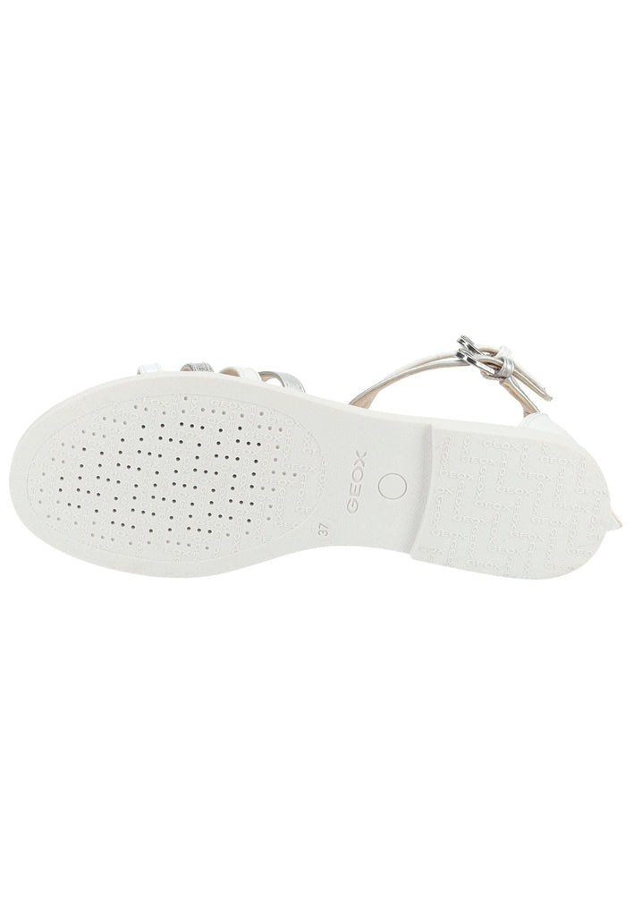 Geox Sandalen Lederimitat Weiß/Silber