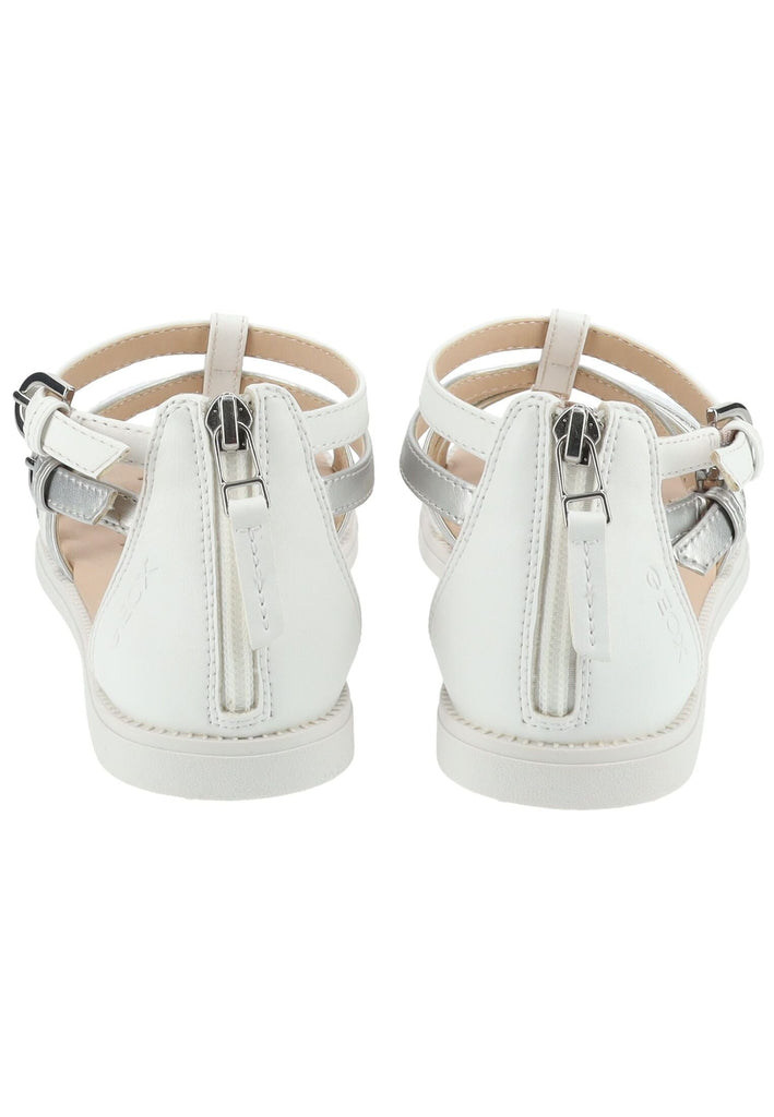 Geox Sandalen Lederimitat Weiß/Silber