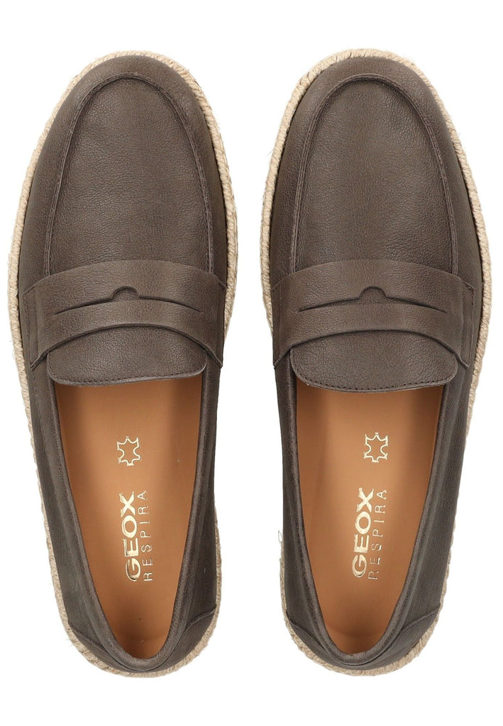 Geox Slipper Leder Dunkelbraun