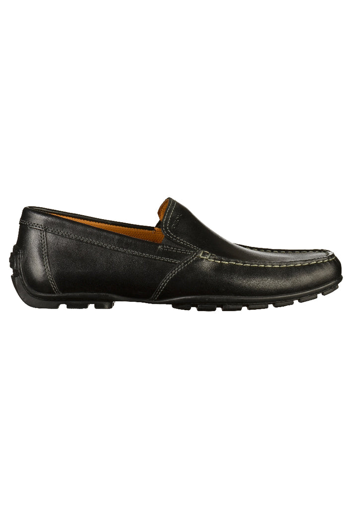 Geox Slipper Leder Schwarz