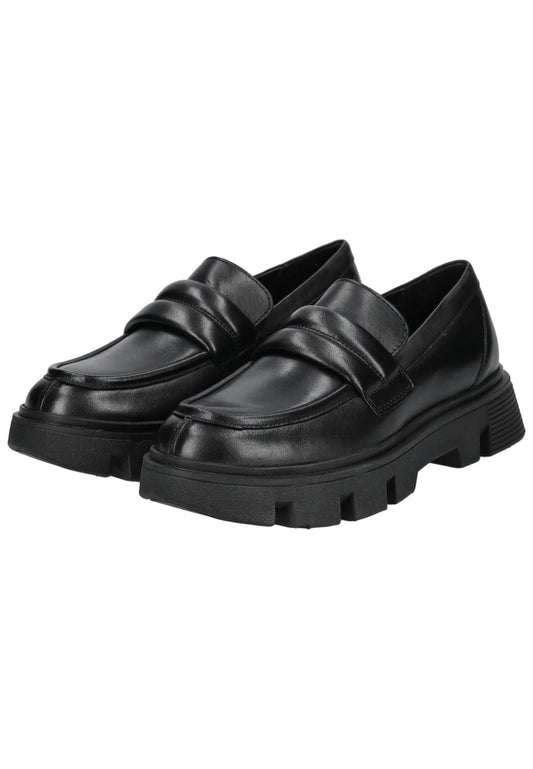 Geox Slipper Leder Schwarz