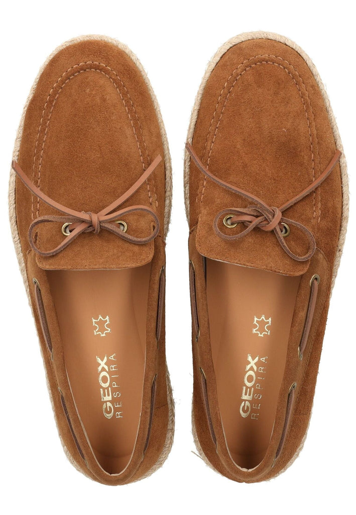 Geox Slipper Veloursleder Mittelbraun