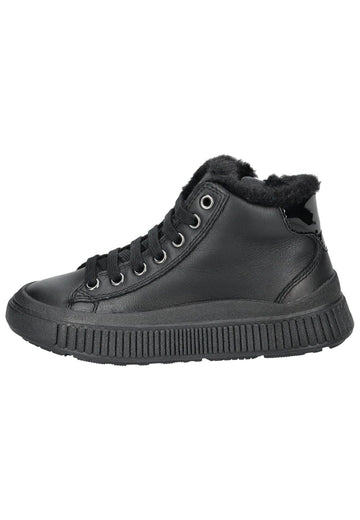 Sneaker Geox Sneaker Leder/Synthetik Schwarz Warmfutter