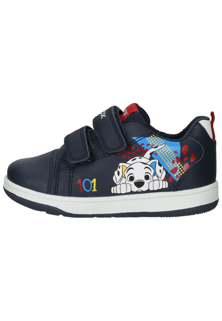 Sneaker Geox Sneaker Leder/Textil Navy/Weiß
