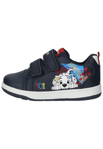 Sneaker Geox Sneaker Leder/Textil Navy/Weiß
