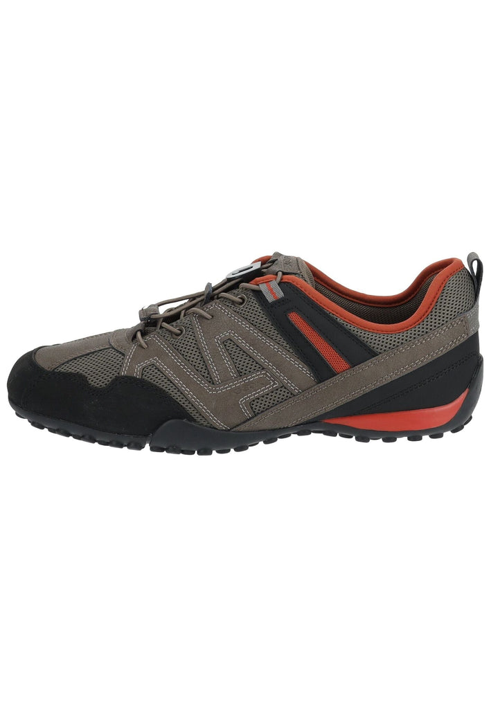 Sneaker Geox Sneaker Lederimitat/Mesh Grau/Braun