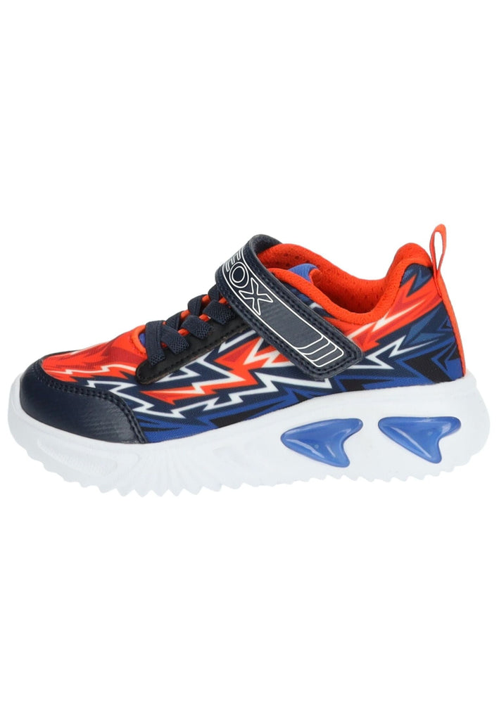 Sneaker Geox Sneaker Lederimitat/Mesh Navy/Orange