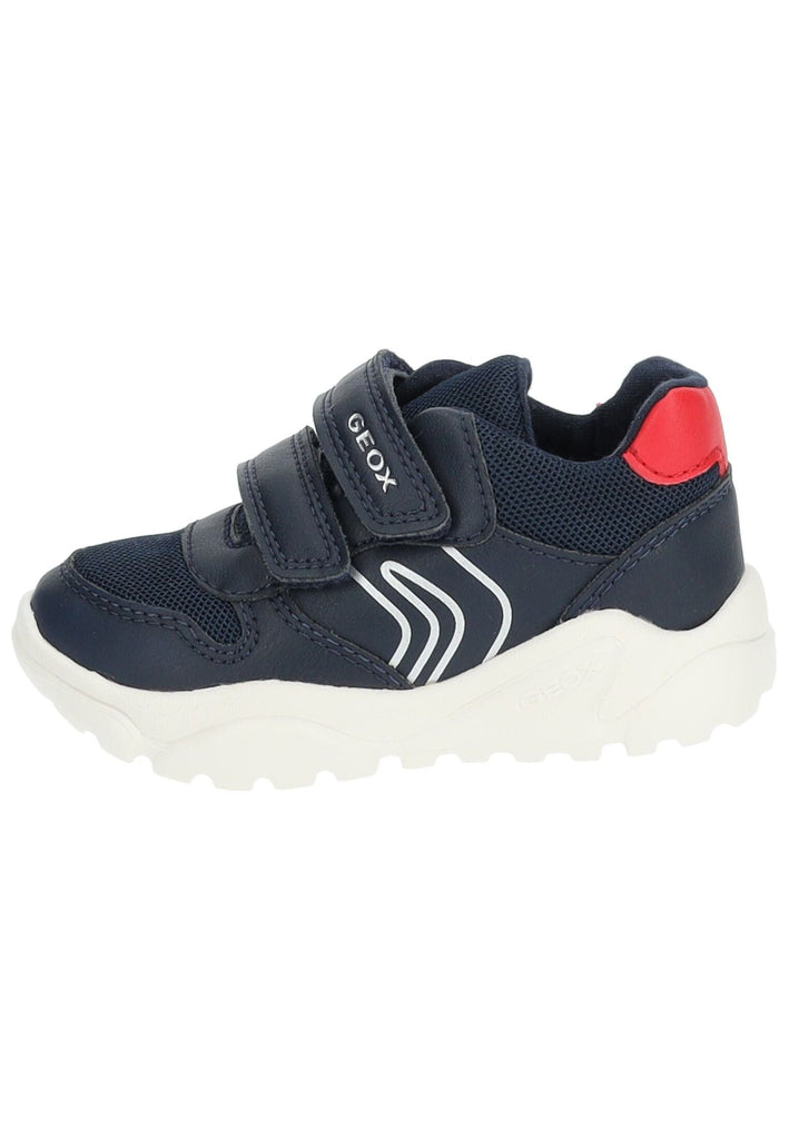 Sneaker Geox Sneaker Lederimitat/Mesh Navy/Rot
