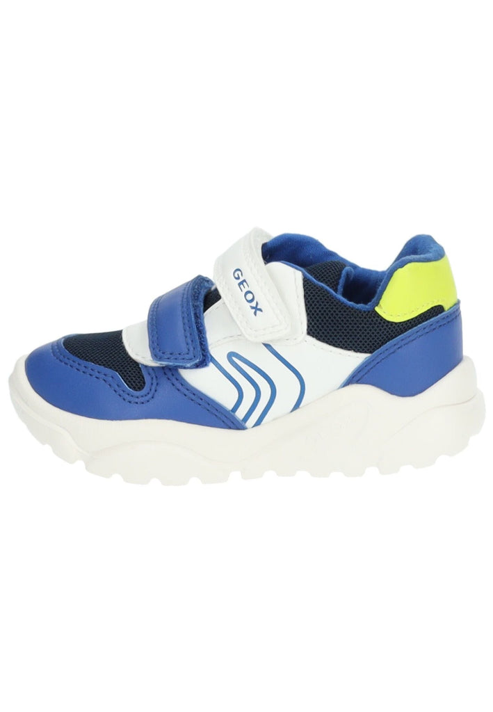 Sneaker Geox Sneaker Lederimitat/Mesh Weiß/Blau