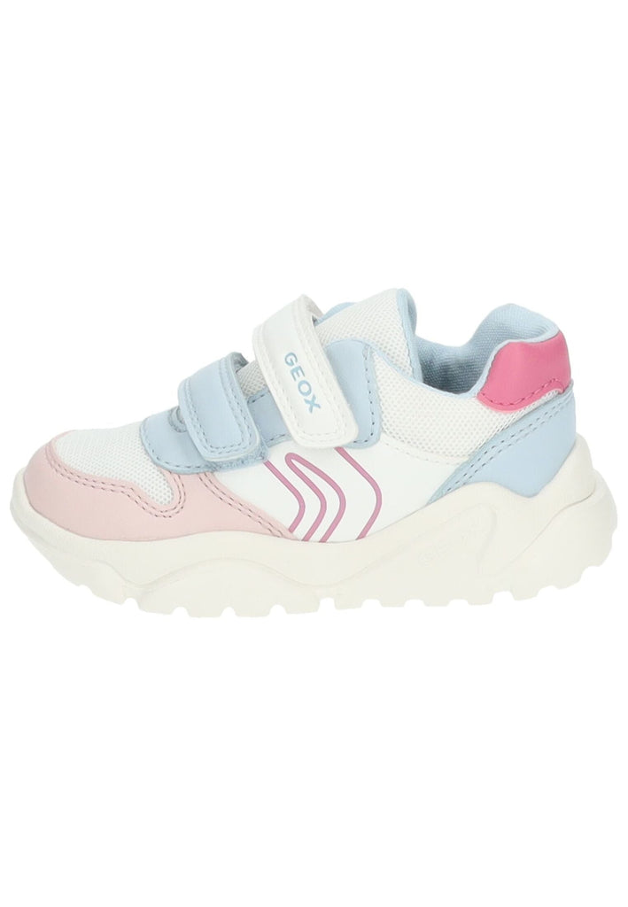 Sneaker Geox Sneaker Lederimitat/Mesh Weiß/Blau