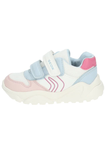 Sneaker Geox Sneaker Lederimitat/Mesh Weiß/Blau
