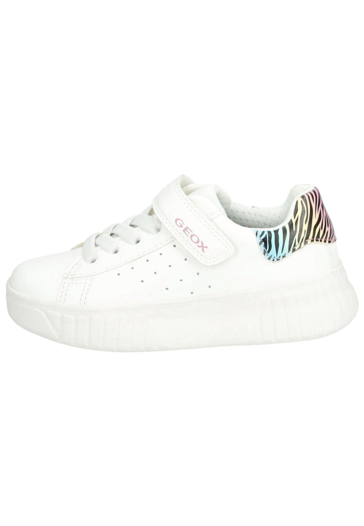 Sneaker Geox Sneaker Lederimitat/Mesh Weiß Kombi