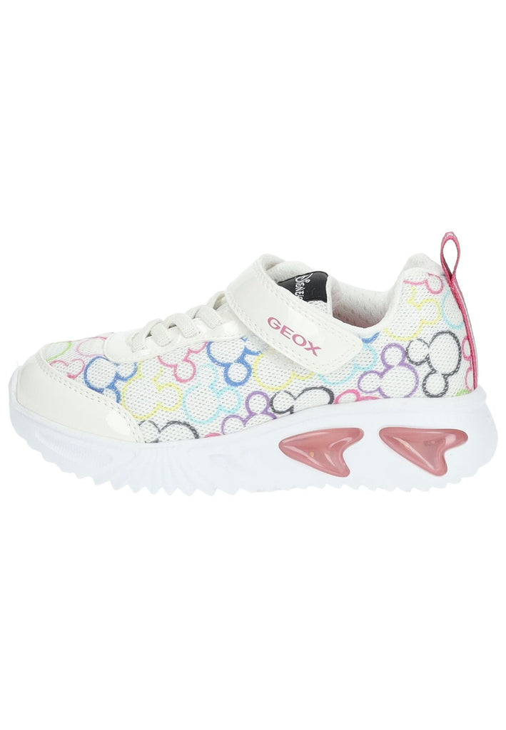 Sneaker Geox Sneaker Lederimitat/Mesh Weiß Kombi