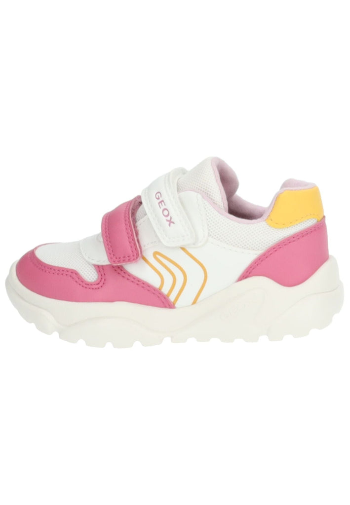 Sneaker Geox Sneaker Lederimitat/Mesh Weiß/Pink