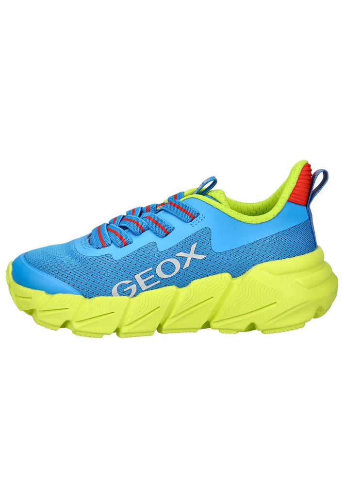 Sneaker Geox Sneaker Lederimitat/Textil Blau/Lime